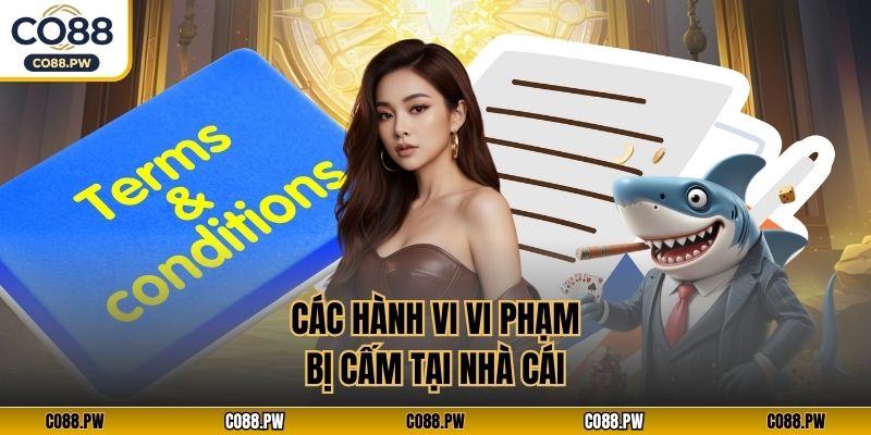 Các hành vi vi phạm bị cấm tại nhà cái